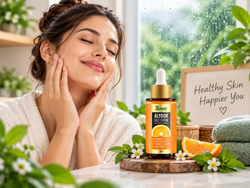 Post-Monsoon Skin Recovery with a natural skincare routine and face serum